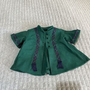 Pleasant Company American Girl Addy’s Winter Coat 1994 Green Plaid Trim Retired